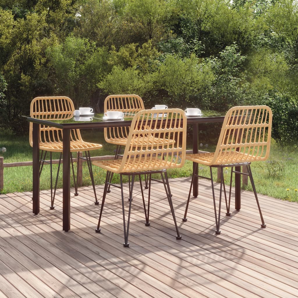 vidaXL Set mobilier de grădină, 5 piese, poliratan vidaXL Set mobilier de grădină, 5 piese, poliratan