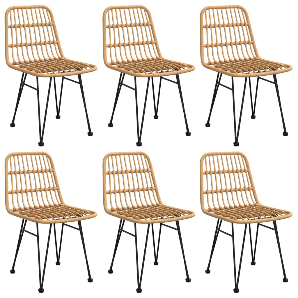 vidaXL Set mobilier de grădină, 7 piese, poliratan