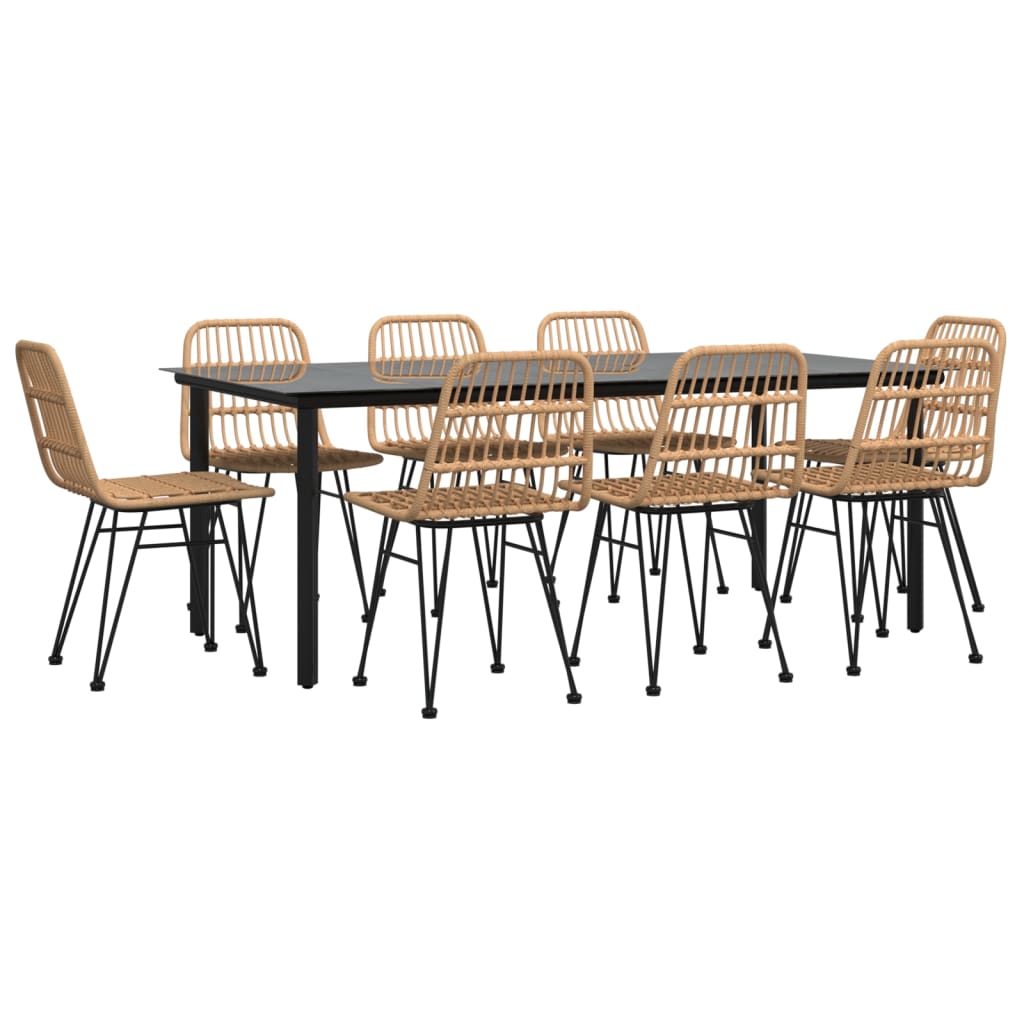 vidaXL Set mobilier de grădină, 9 piese, poliratan vidaXL Set mobilier de grădină, 9 piese, poliratan