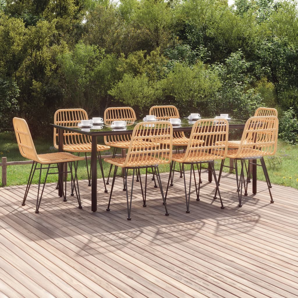 vidaXL Set mobilier de grădină, 9 piese, poliratan vidaXL Set mobilier de grădină, 9 piese, poliratan