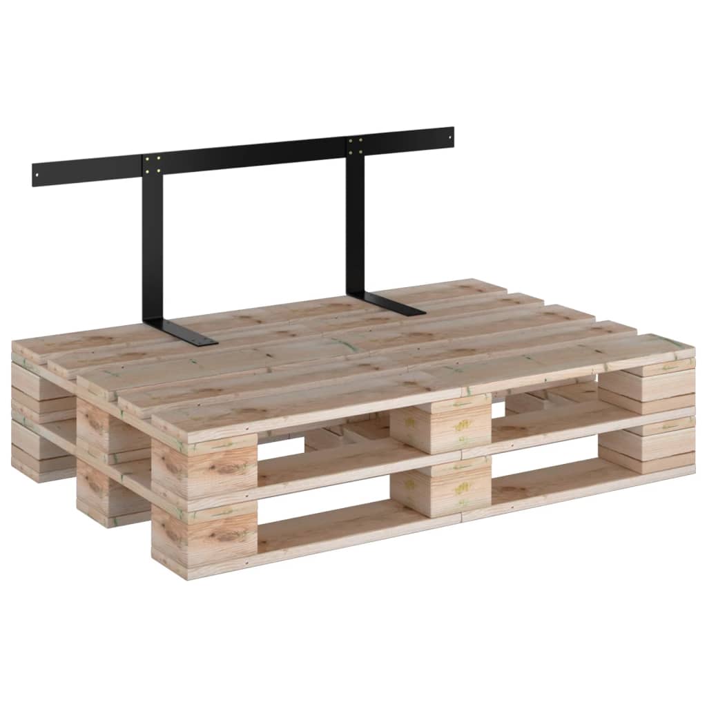 vidaXL Spătar pentru canapea din paleți, negru, 110 cm, fier vidaXL Spătar pentru canapea din paleți, negru, 110 cm, fier