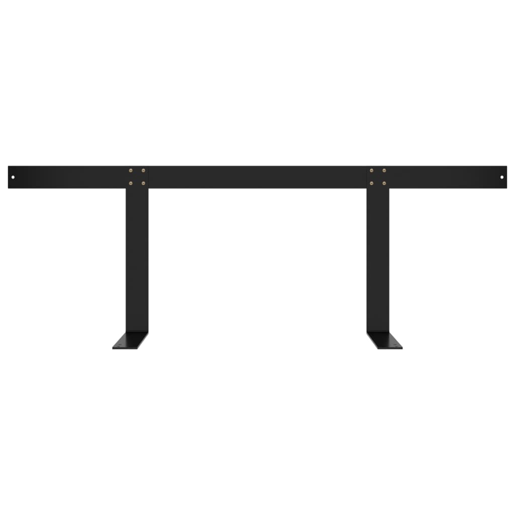 vidaXL Spătar pentru canapea din paleți, negru, 110 cm, fier vidaXL Spătar pentru canapea din paleți, negru, 110 cm, fier