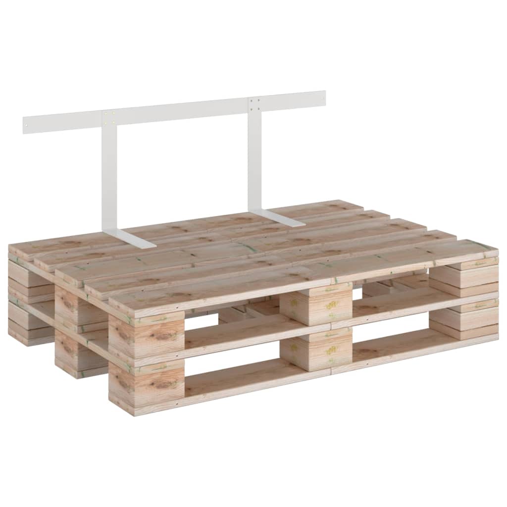 vidaXL Spătar pentru canapea din paleți, alb, 110 cm, fier vidaXL Spătar pentru canapea din paleți, alb, 110 cm, fier
