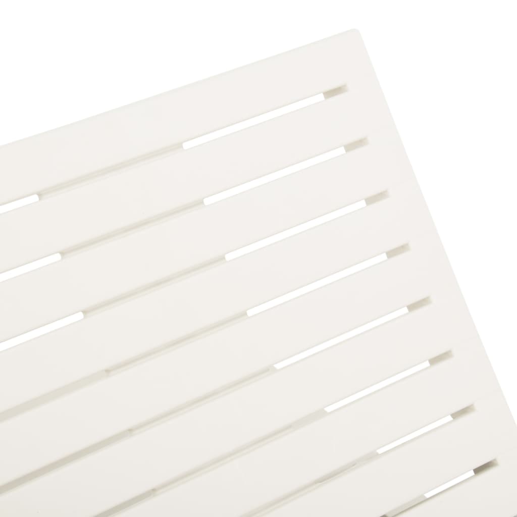 vidaXL Șezlong, alb, plastic