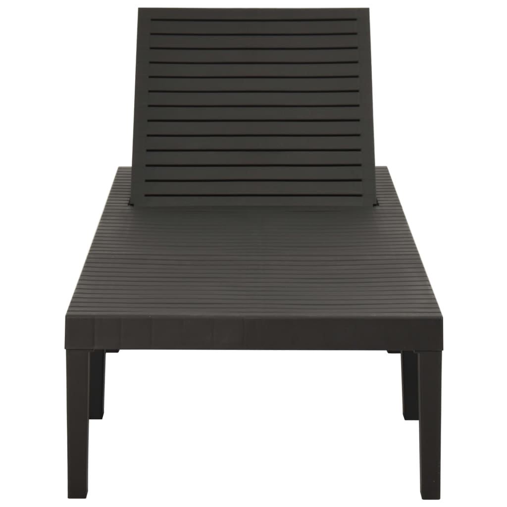 vidaXL Șezlong, antracit, plastic