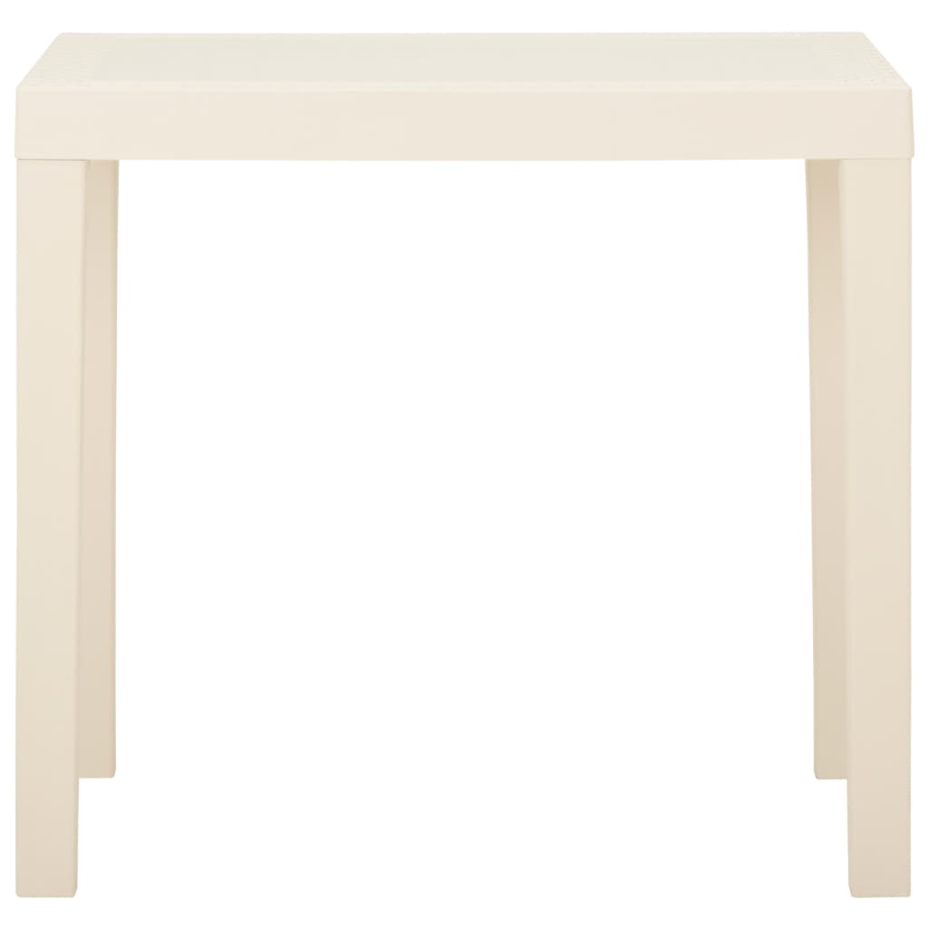 vidaXL Masă de grădină, alb, 79x65x72 cm, plastic vidaXL Masă de grădină, alb, 79x65x72 cm, plastic
