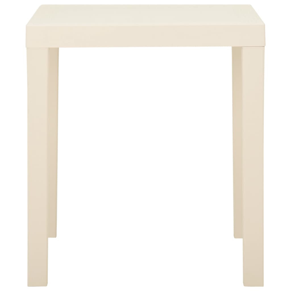 vidaXL Masă de grădină, alb, 79x65x72 cm, plastic vidaXL Masă de grădină, alb, 79x65x72 cm, plastic