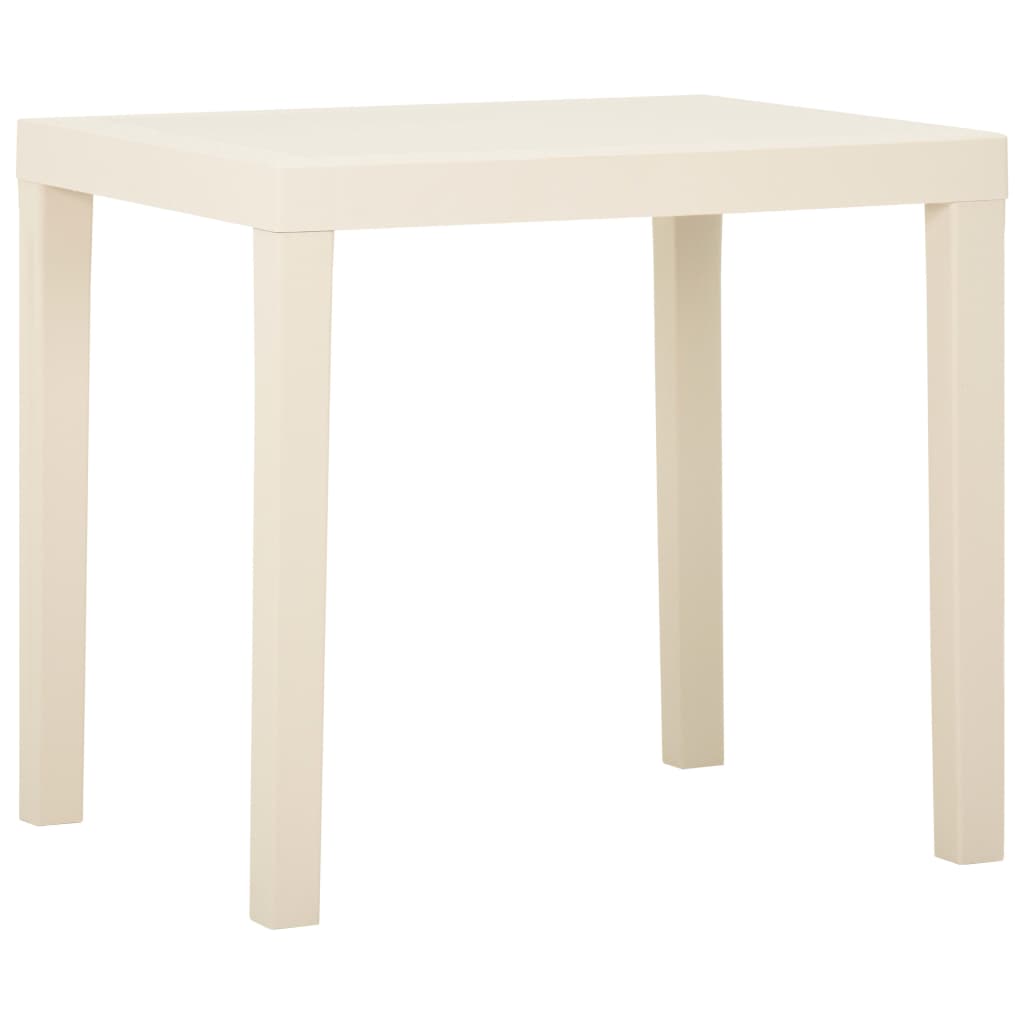 vidaXL Masă de grădină, alb, 79x65x72 cm, plastic vidaXL Masă de grădină, alb, 79x65x72 cm, plastic