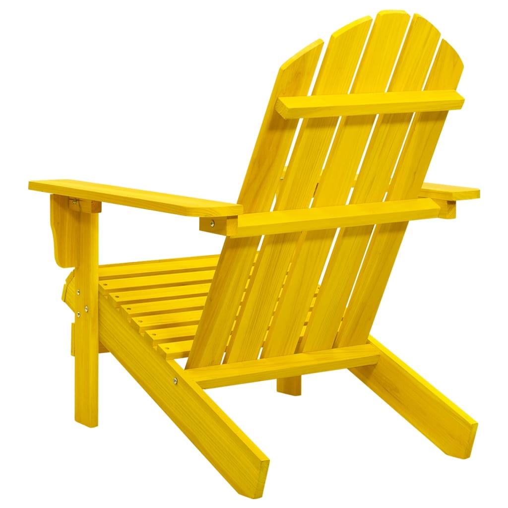 vidaXL Scaun de grădină Adirondack, galben, lemn masiv de brad