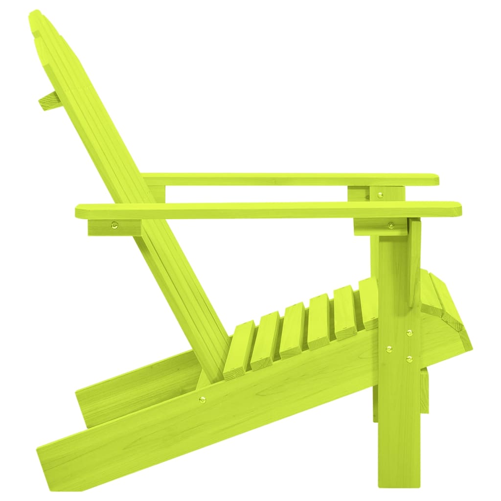 vidaXL Scaun de grădină Adirondack, verde, lemn masiv de brad