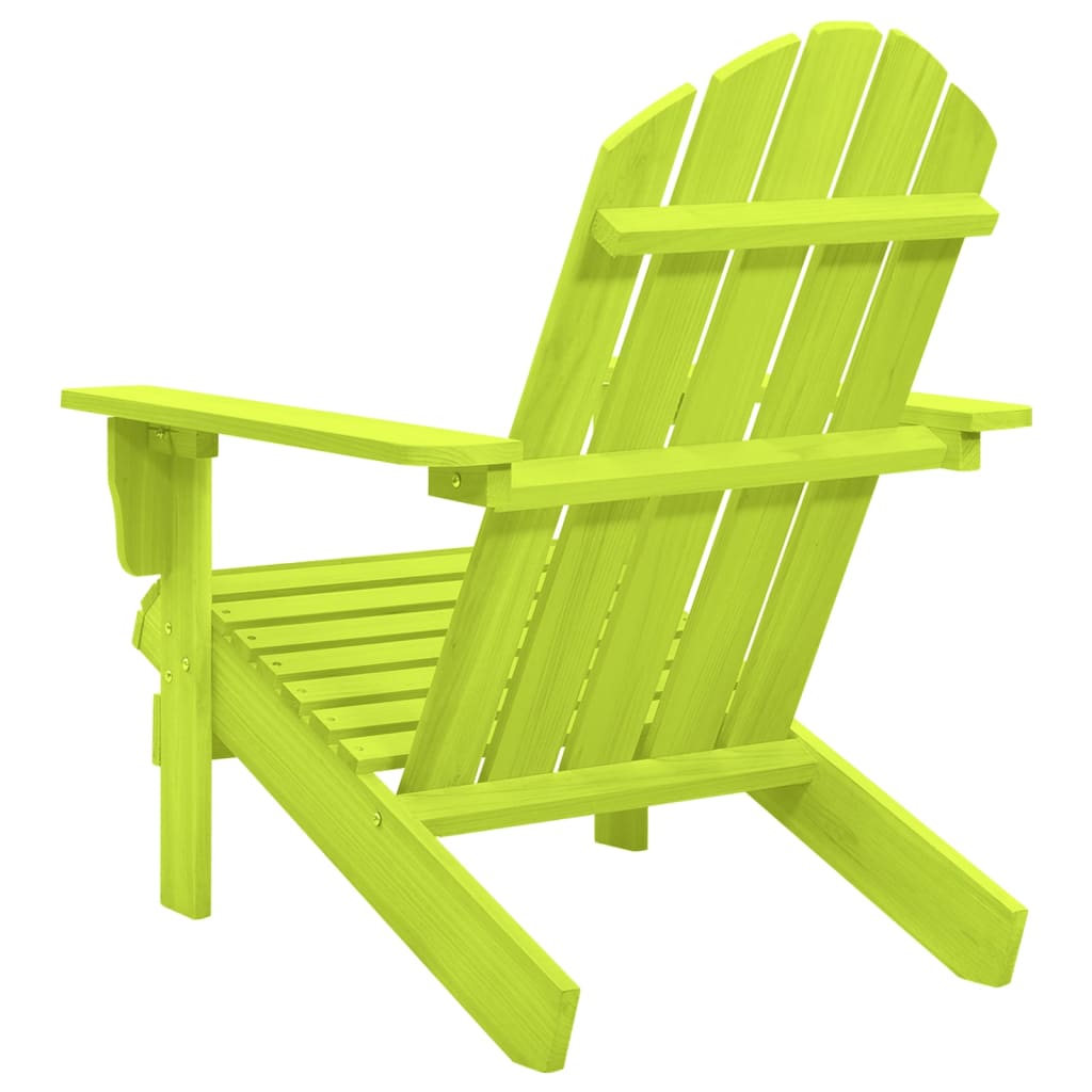 vidaXL Scaun de grădină Adirondack, verde, lemn masiv de brad