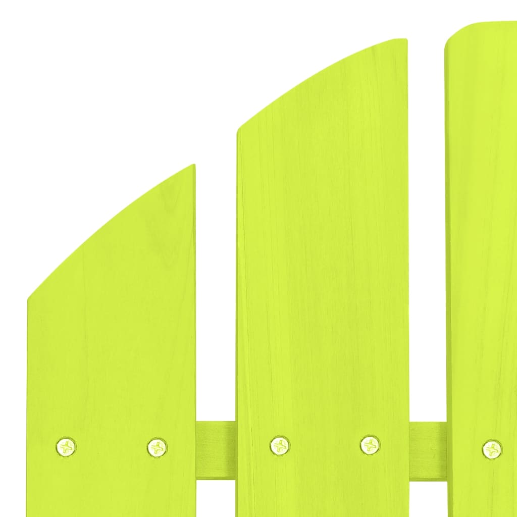 vidaXL Scaun de grădină Adirondack, verde, lemn masiv de brad