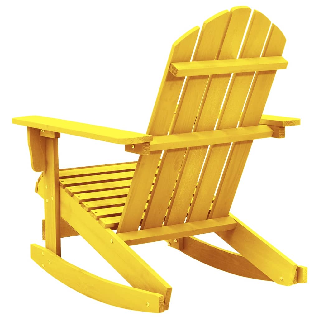 vidaXL Scaun balansoar de grădină Adirondack galben lemn masiv brad vidaXL Scaun balansoar de grădină Adirondack galben lemn masiv brad