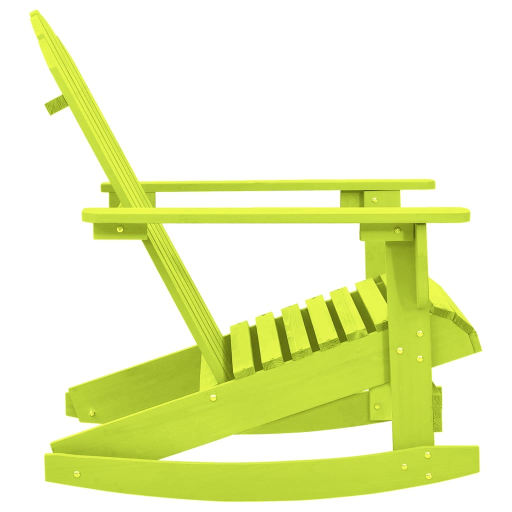 vidaXL Scaun balansoar de grădină Adirondack, verde, lemn masiv brad