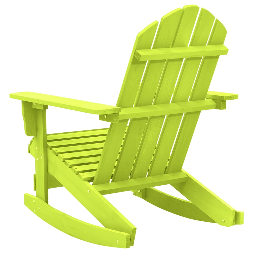 vidaXL Scaun balansoar de grădină Adirondack, verde, lemn masiv brad