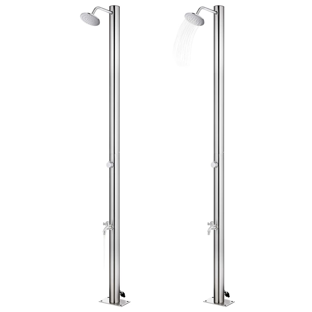 vidaXL Duș pentru grădină, 215 cm, oțel inoxidabil vidaXL Duș pentru grădină, 215 cm, oțel inoxidabil