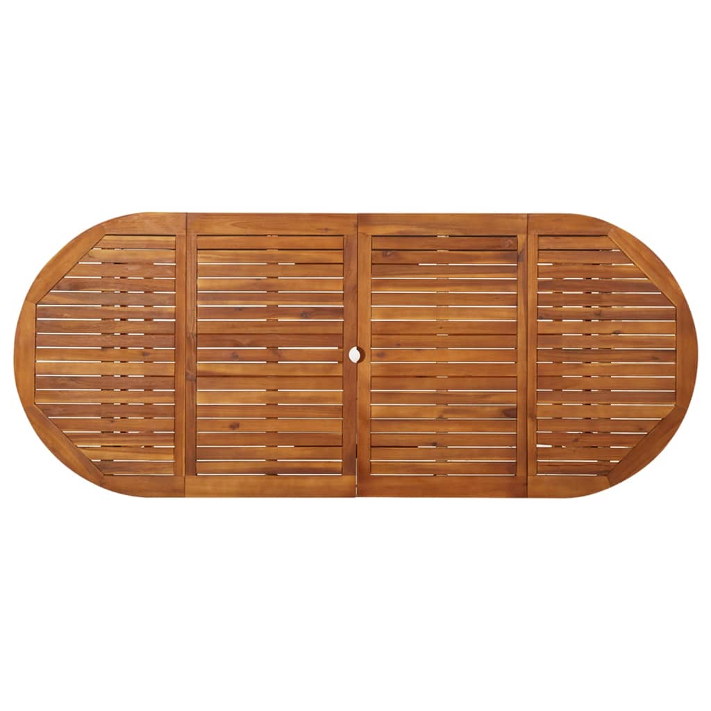 vidaXL Masă de grădină, 220x90x75 cm, lemn masiv de acacia