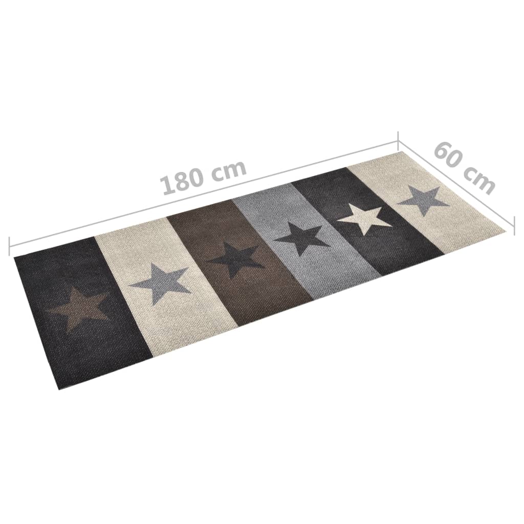 vidaXL Covoraș de bucătărie lavabil, 60 x 180 cm, model stele vidaXL Covoraș de bucătărie lavabil, 60 x 180 cm, model stele