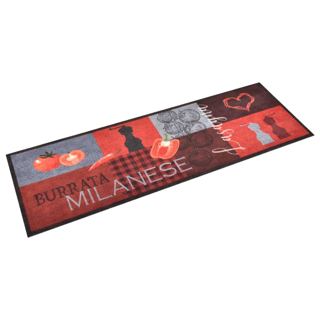 vidaXL Covoraș bucătărie, lavabil, tomate, 60 x 180 cm vidaXL Covoraș bucătărie, lavabil, tomate, 60 x 180 cm