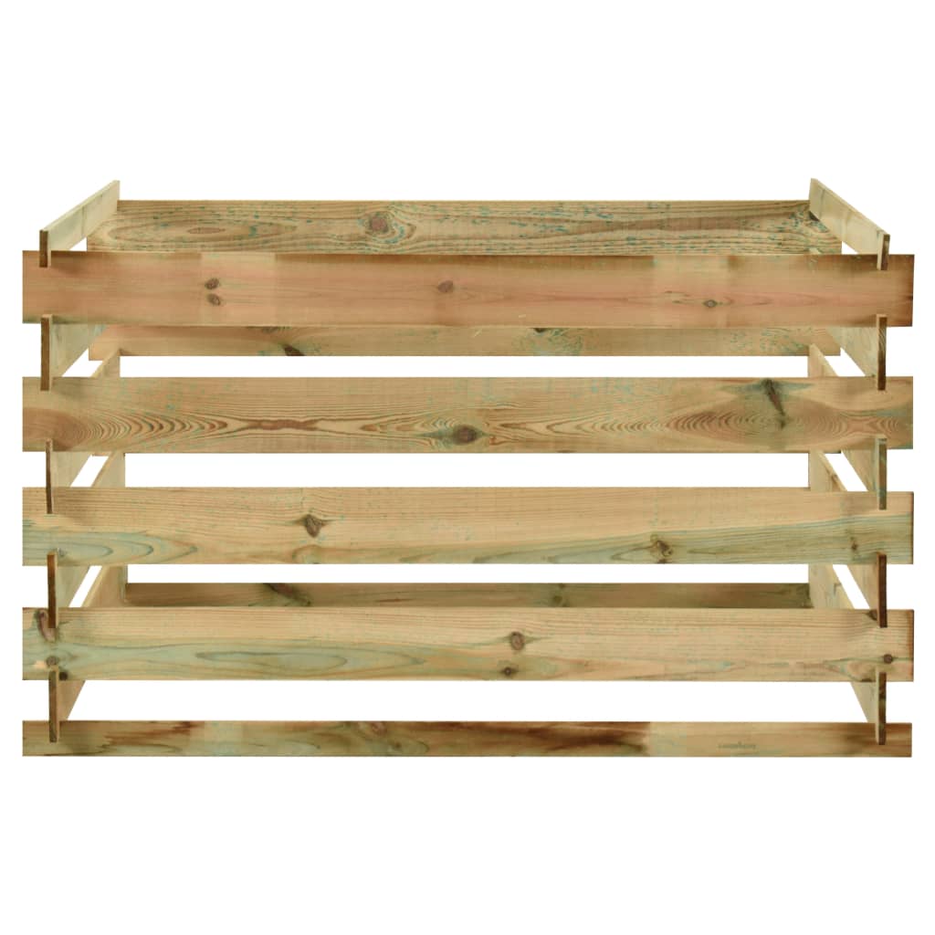vidaXL Compostor de grădină din șipci 120x120x70 cm lemn de pin tratat vidaXL Compostor de grădină din șipci 120x120x70 cm lemn de pin tratat