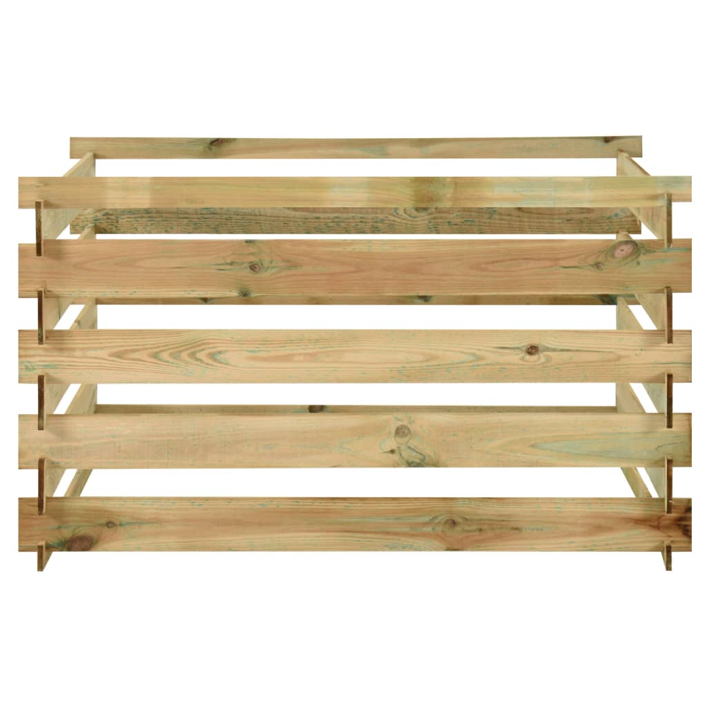 vidaXL Compostor de grădină din șipci 120x120x70 cm lemn de pin tratat vidaXL Compostor de grădină din șipci 120x120x70 cm lemn de pin tratat