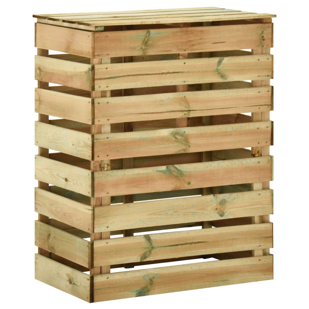vidaXL Compostor de grădină din șipci, 80x50x100 cm, lemn pin tratat vidaXL Compostor de grădină din șipci, 80x50x100 cm, lemn pin tratat