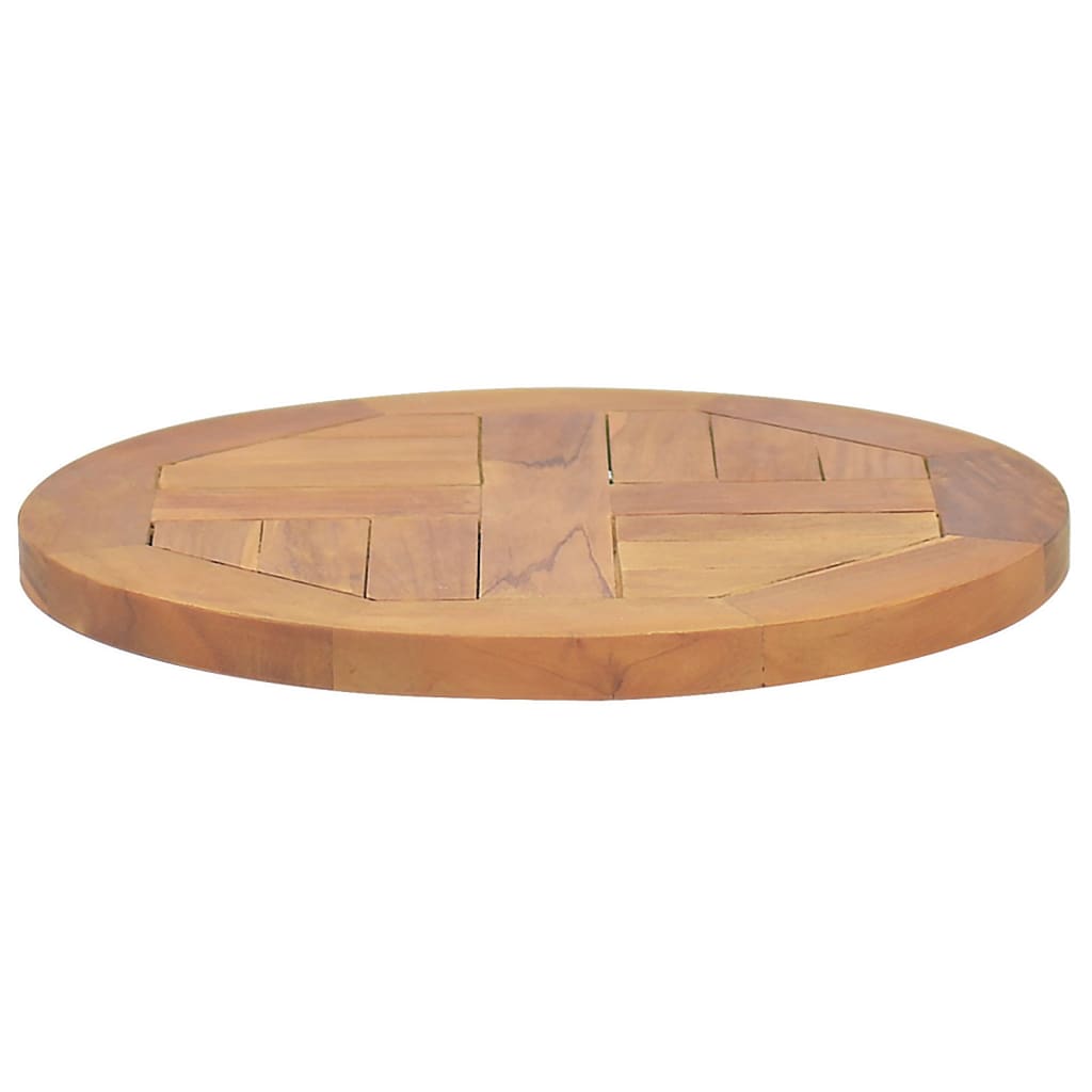 vidaXL Blat de masă, 40 cm, lemn masiv de tec, rotund, 2,5 cm vidaXL Blat de masă, 40 cm, lemn masiv de tec, rotund, 2,5 cm