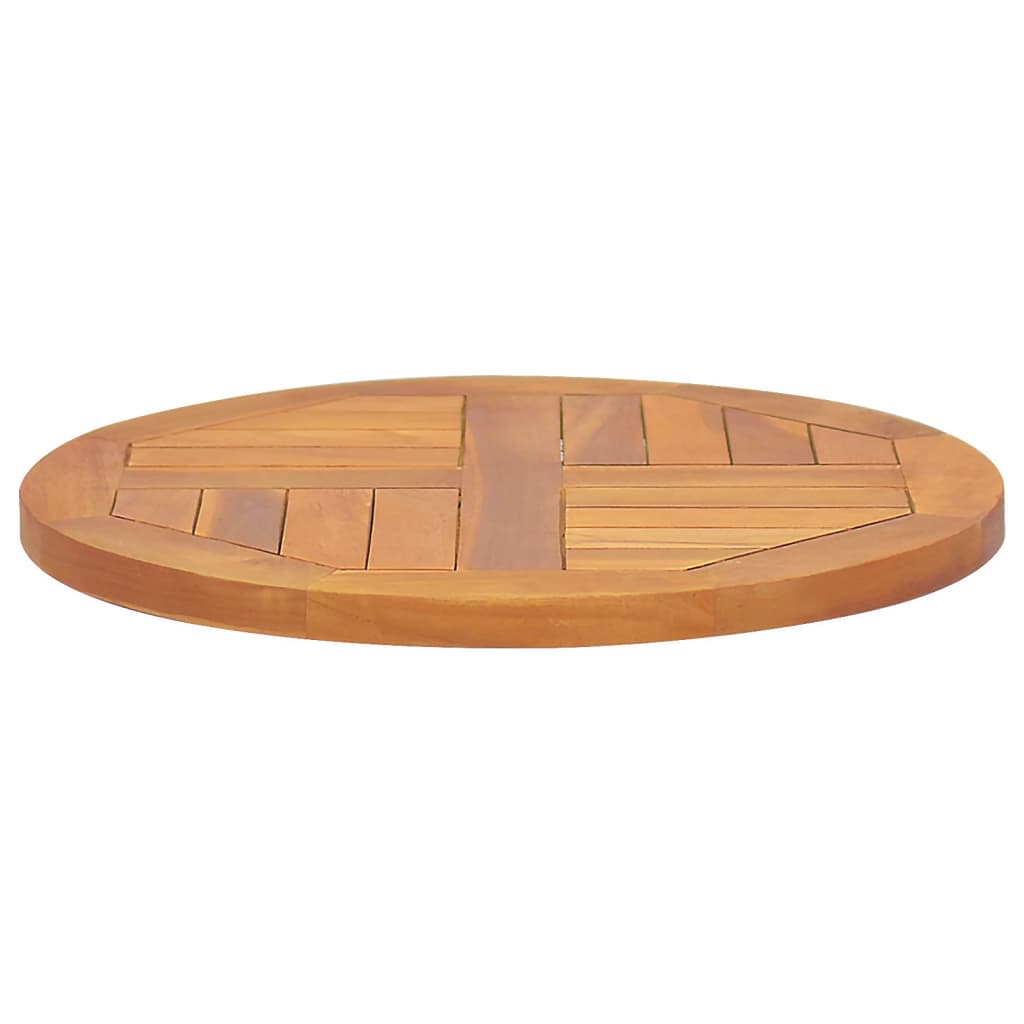 vidaXL Blat de masă, 50 cm, lemn masiv de tec, rotund, 2,5 cm