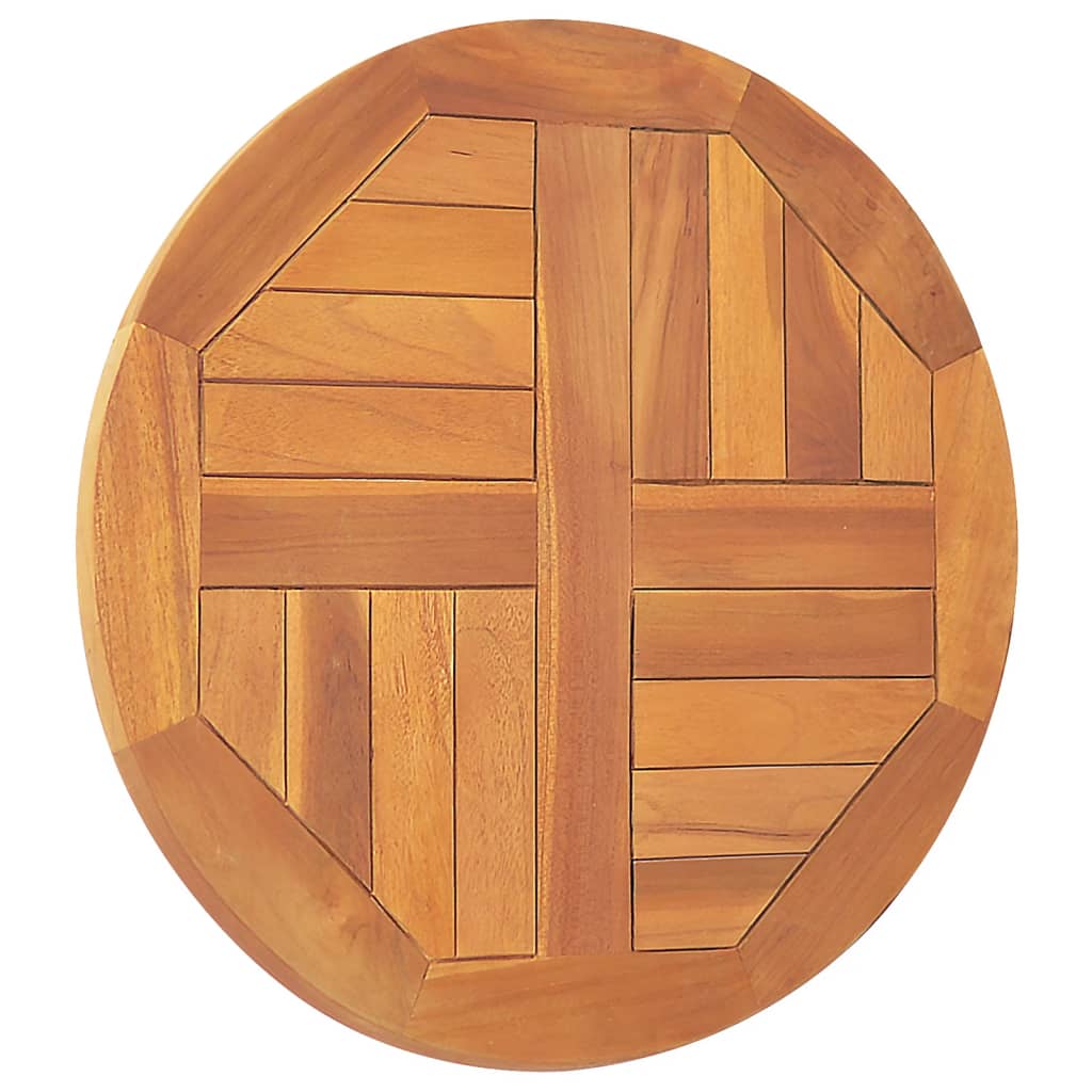 vidaXL Blat de masă, 50 cm, lemn masiv de tec, rotund, 2,5 cm