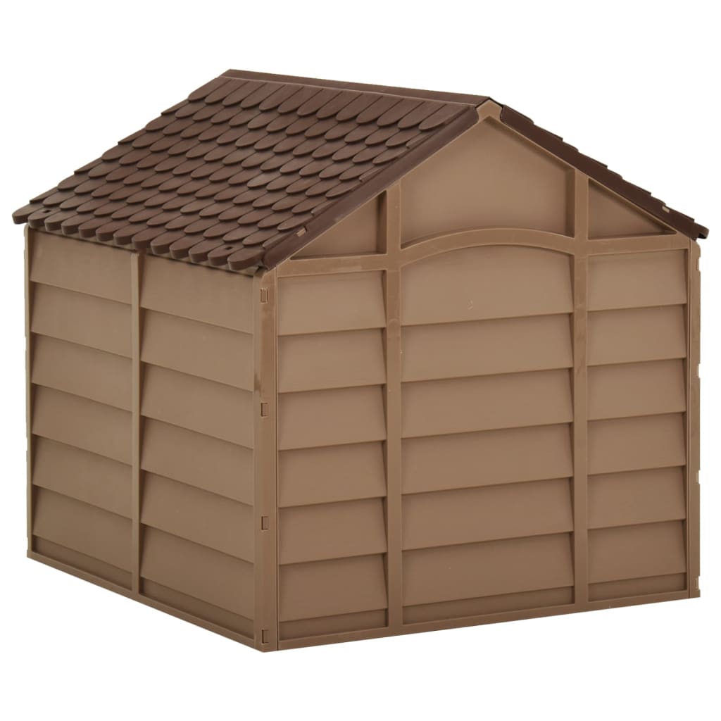 vidaXL Cușcă de câini, maro, 71x71,5x68 cm, PP vidaXL Cușcă de câini, maro, 71x71,5x68 cm, PP
