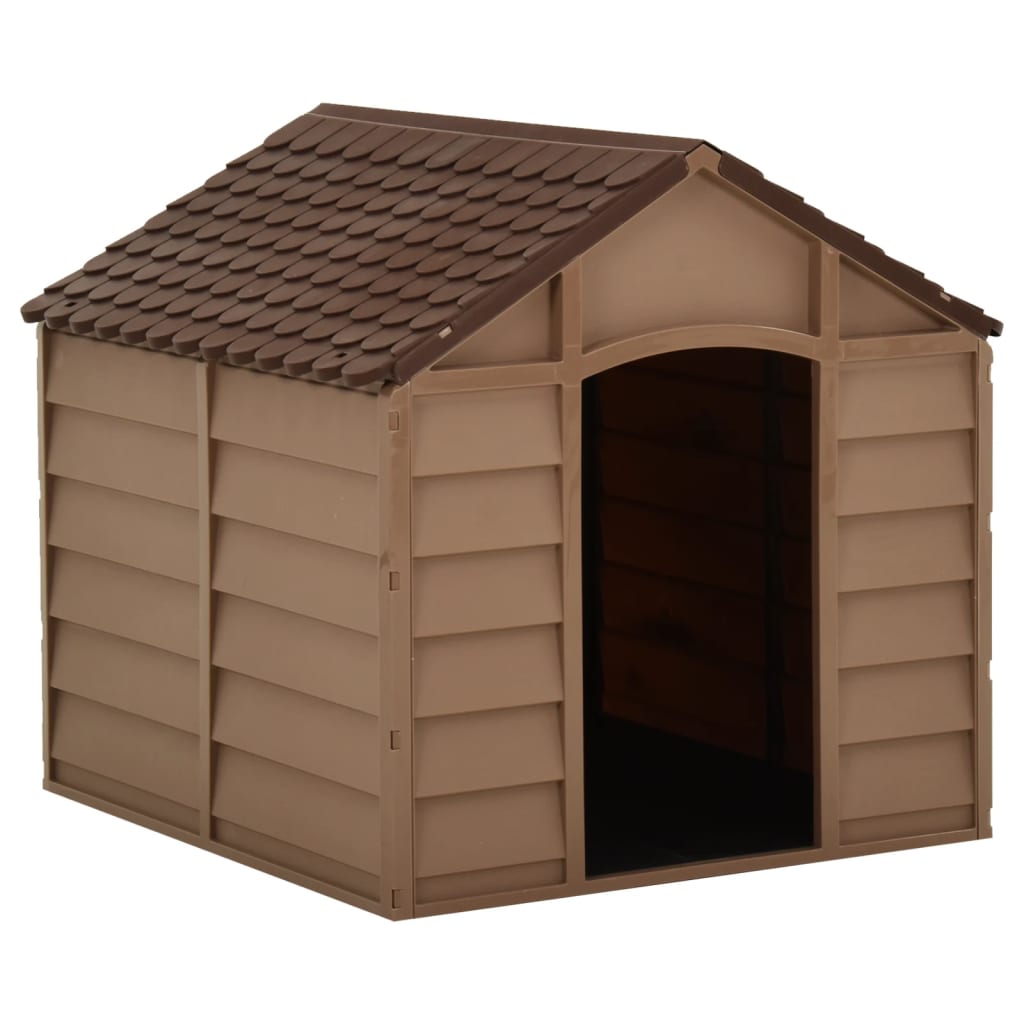 vidaXL Cușcă de câini, maro, 71x71,5x68 cm, PP vidaXL Cușcă de câini, maro, 71x71,5x68 cm, PP