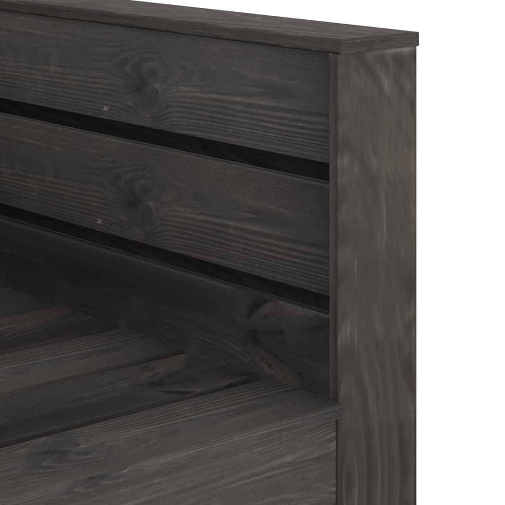 vidaXL Set mobilier de grădină paleți, 2 piese, gri, lemn pin tratat vidaXL Set mobilier de grădină paleți, 2 piese, gri, lemn pin tratat