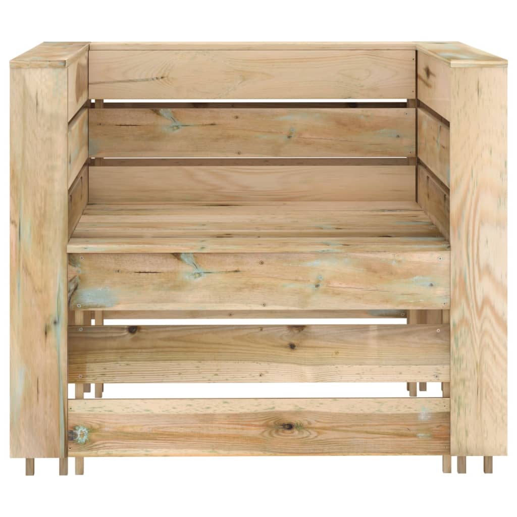 vidaXL Set mobilier de grădină paleți, 2 piese, lemn pin tratat vidaXL Set mobilier de grădină paleți, 2 piese, lemn pin tratat
