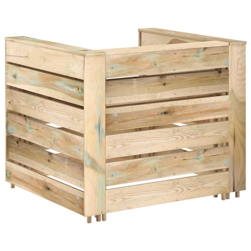 vidaXL Set mobilier de grădină paleți, 2 piese, lemn pin tratat vidaXL Set mobilier de grădină paleți, 2 piese, lemn pin tratat