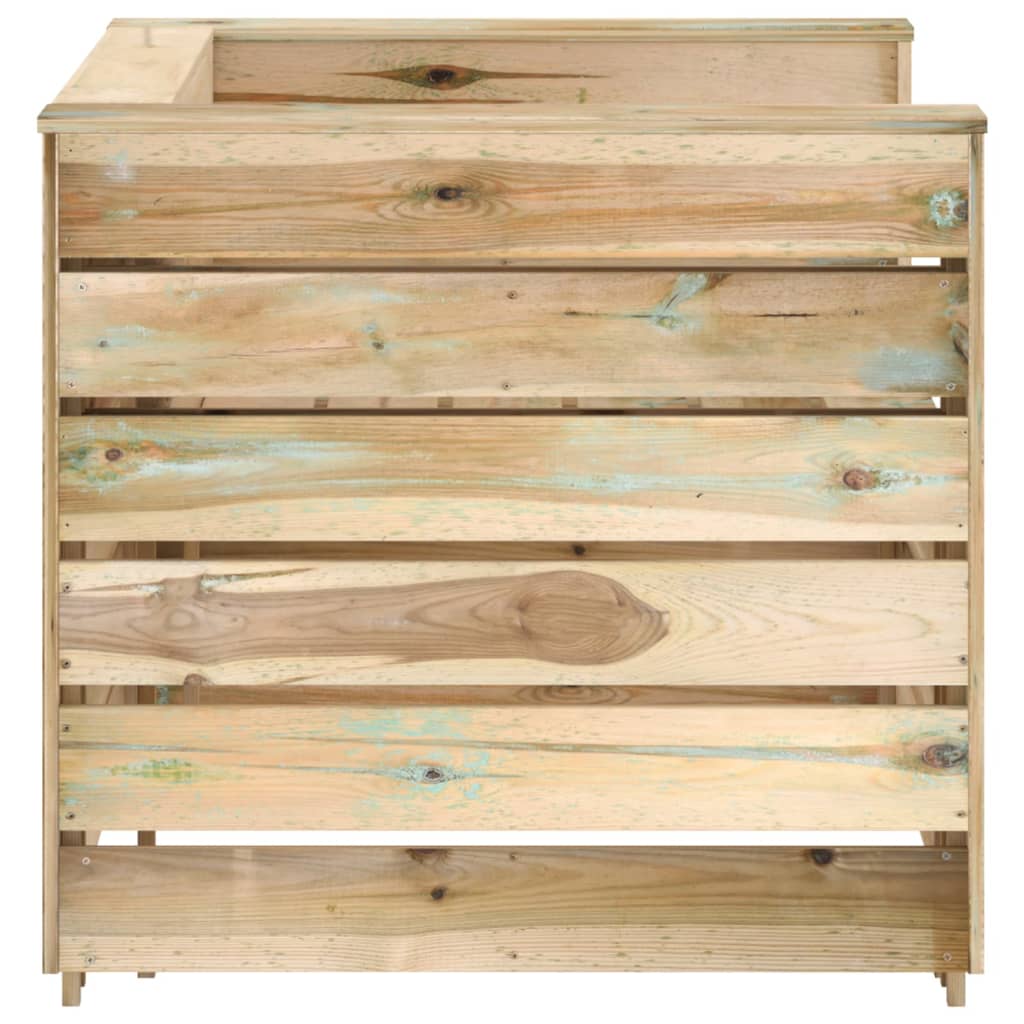vidaXL Set mobilier de grădină paleți, 2 piese, lemn pin tratat vidaXL Set mobilier de grădină paleți, 2 piese, lemn pin tratat