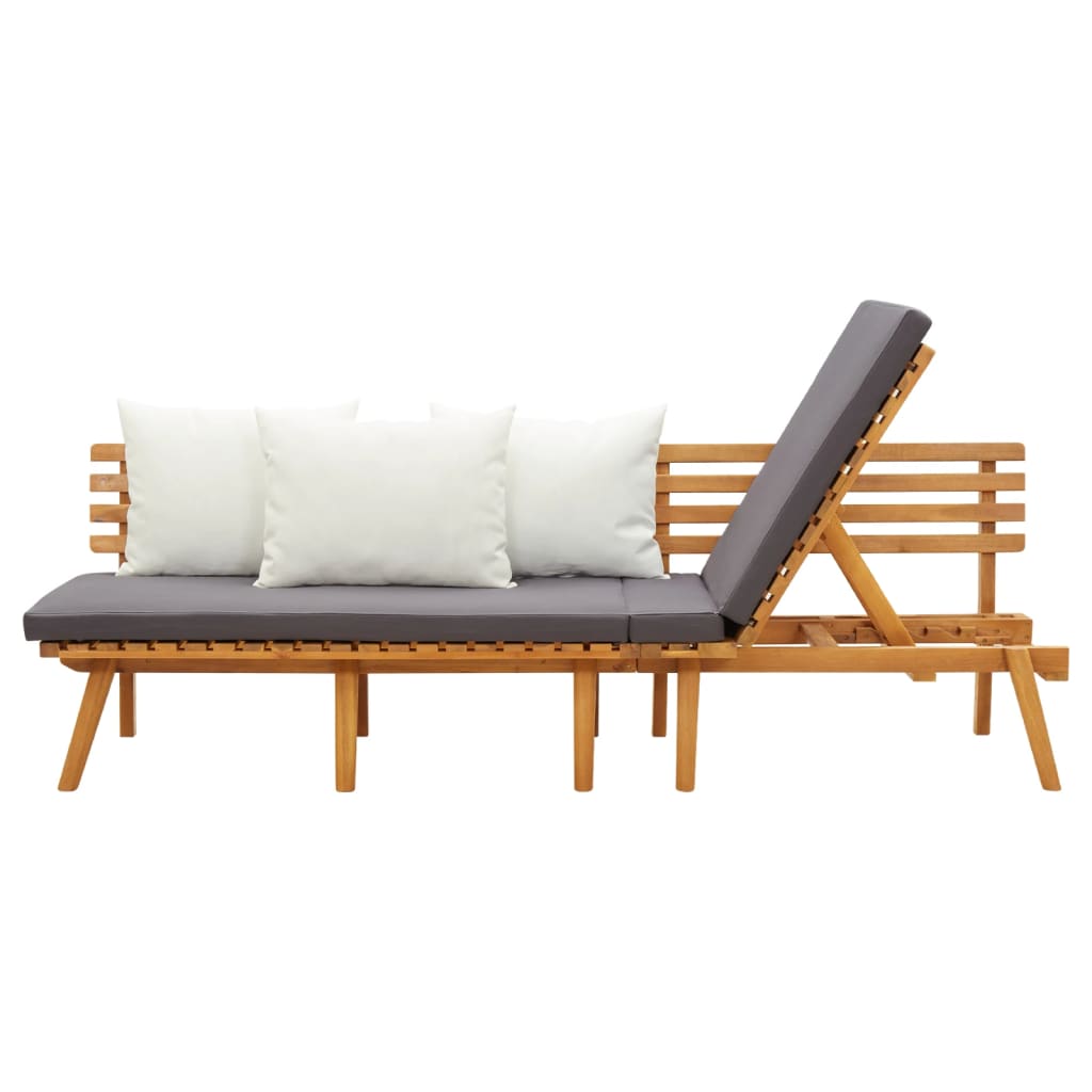 vidaXL Pat de zi de grădină, 200x65 cm, lemn masiv de acacia