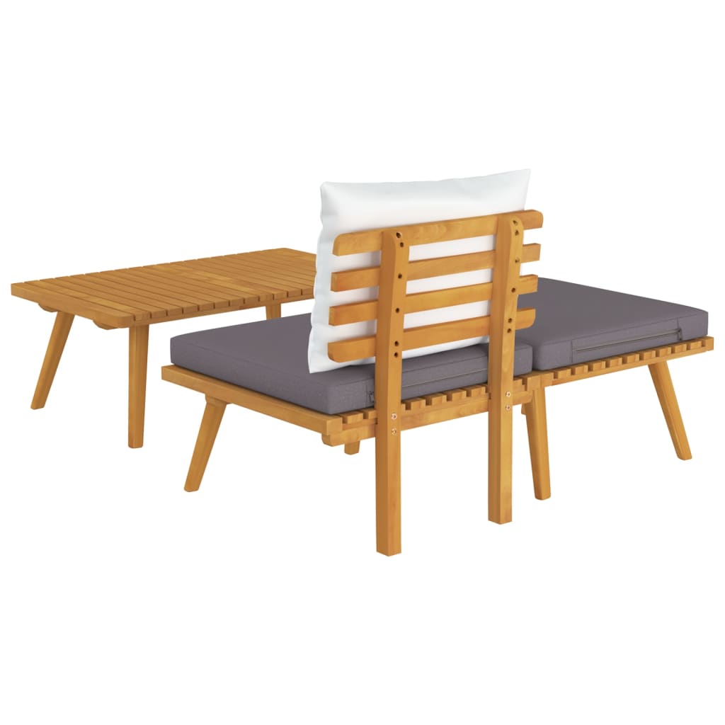 vidaXL Set mobilier de grădină cu perne, 3 piese, lemn masiv acacia vidaXL Set mobilier de grădină cu perne, 3 piese, lemn masiv acacia