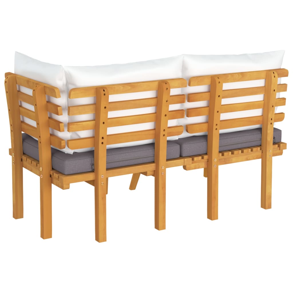 vidaXL Set mobilier de grădină cu perne, 2 piese, lemn masiv de acacia vidaXL Set mobilier de grădină cu perne, 2 piese, lemn masiv de acacia