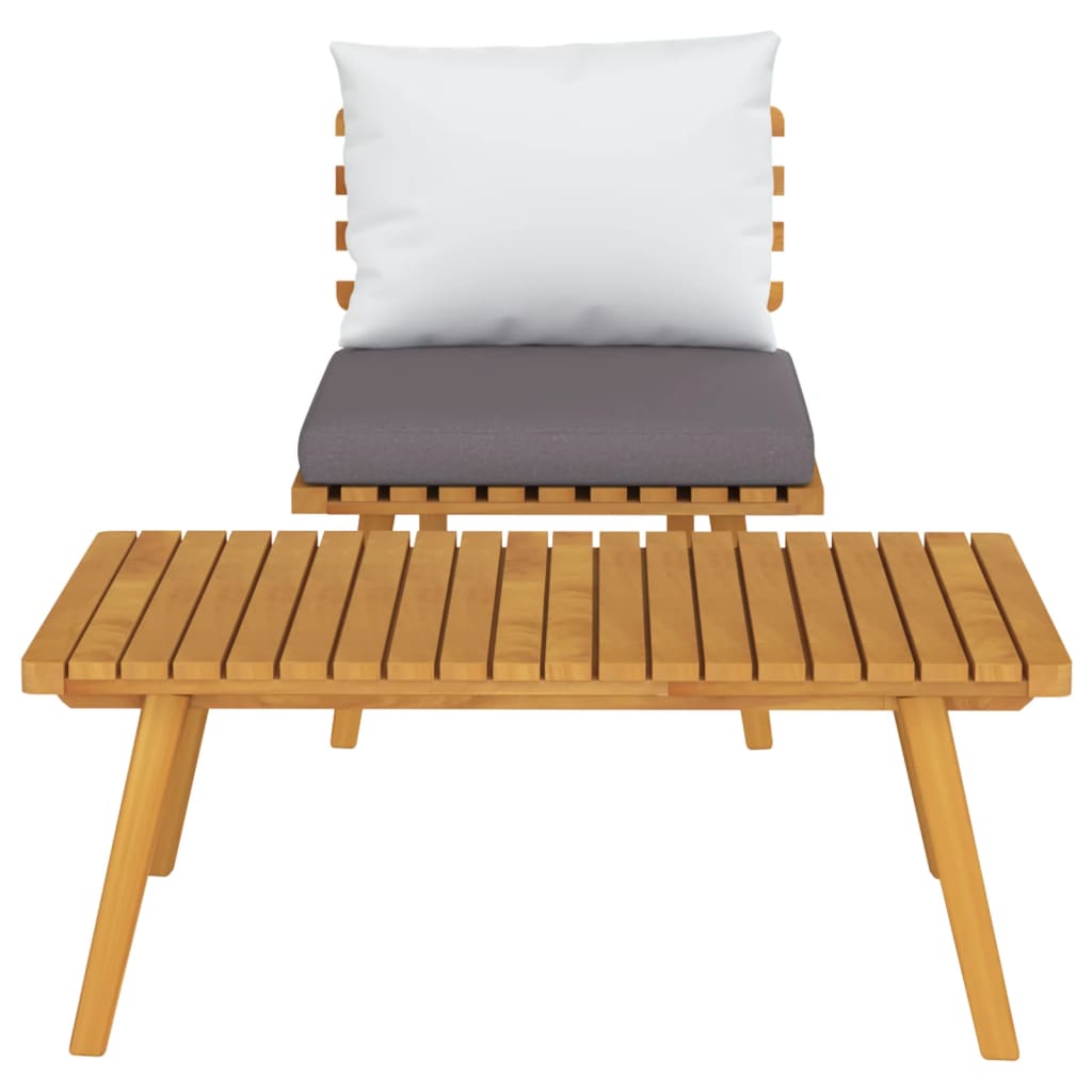 vidaXL Set mobilier de grădină cu perne, 2 piese, lemn masiv de acacia vidaXL Set mobilier de grădină cu perne, 2 piese, lemn masiv de acacia