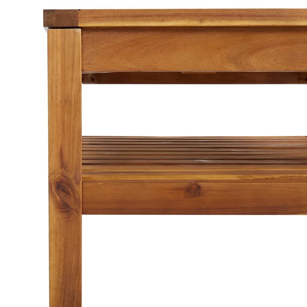 vidaXL Set mobilier grădină perne alb crem, 3 piese, lemn masiv acacia
