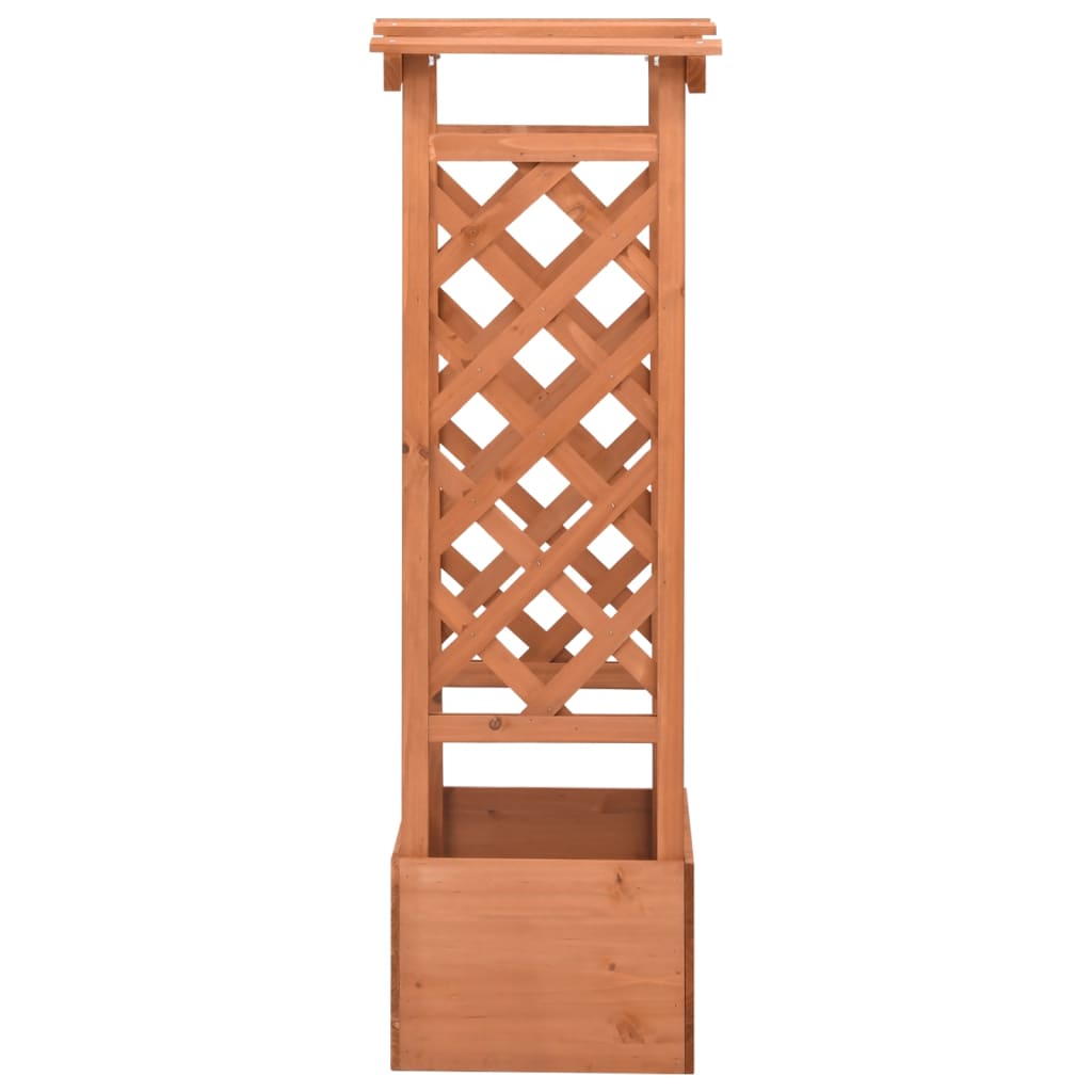 vidaXL Jardinieră cu spalier și arcadă, 49x39x117 cm, lemn de brad