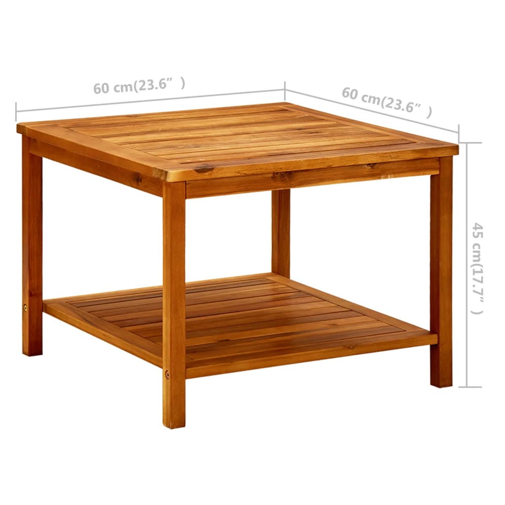 vidaXL Măsuță de cafea, 60x60x45 cm, lemn masiv de acacia vidaXL Măsuță de cafea, 60x60x45 cm, lemn masiv de acacia