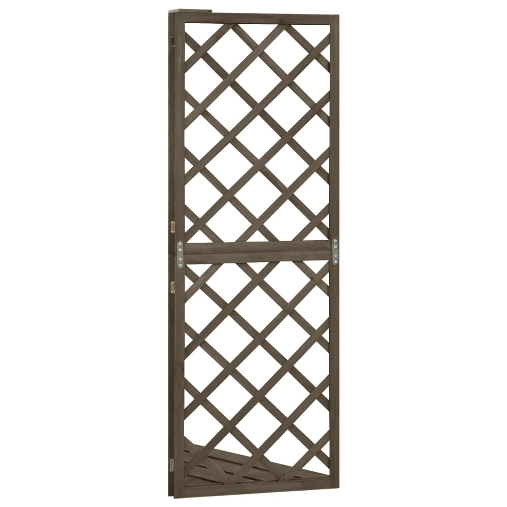 vidaXL Spalier de colț, gri, 50x50x145 cm, lemn masiv brad vidaXL Spalier de colț, gri, 50x50x145 cm, lemn masiv brad