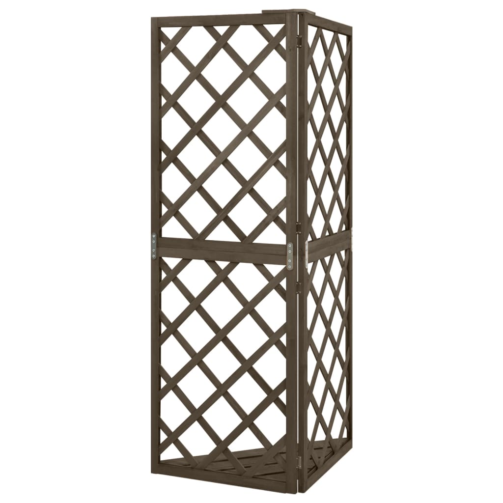 vidaXL Spalier de colț, gri, 50x50x145 cm, lemn masiv brad vidaXL Spalier de colț, gri, 50x50x145 cm, lemn masiv brad