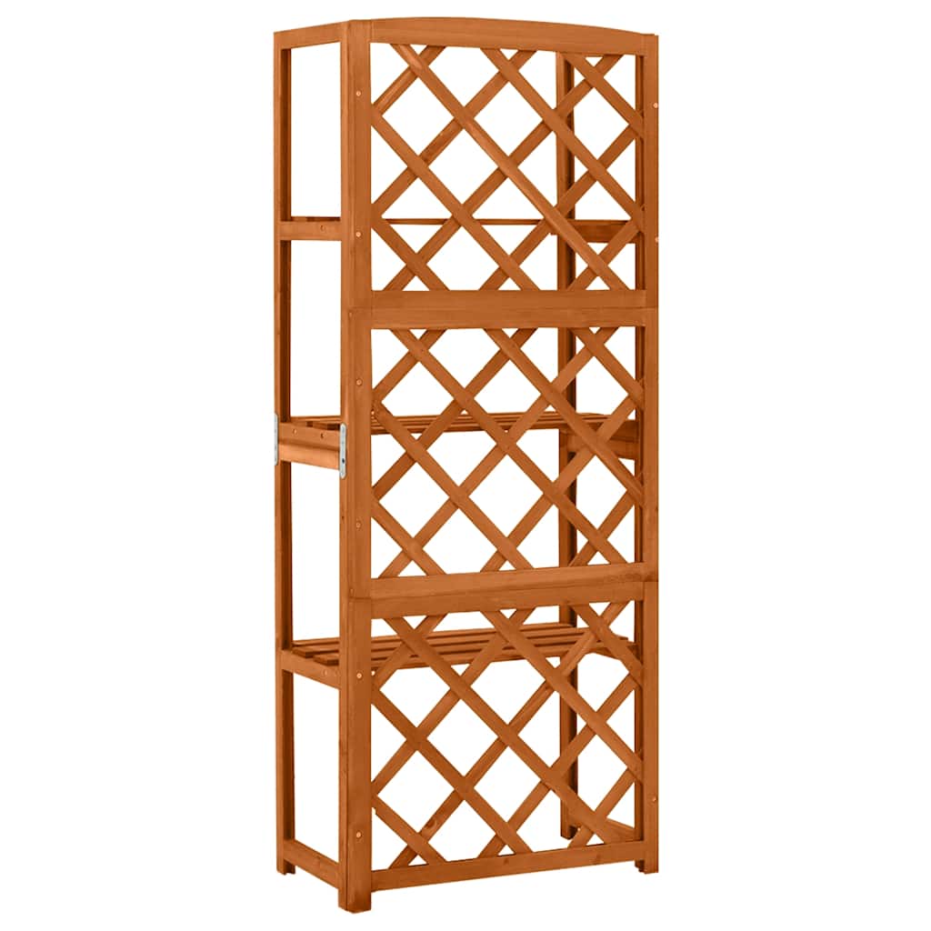 vidaXL Spalier cu rafturi, 55x30x140 cm, lemn masiv brad vidaXL Spalier cu rafturi, 55x30x140 cm, lemn masiv brad