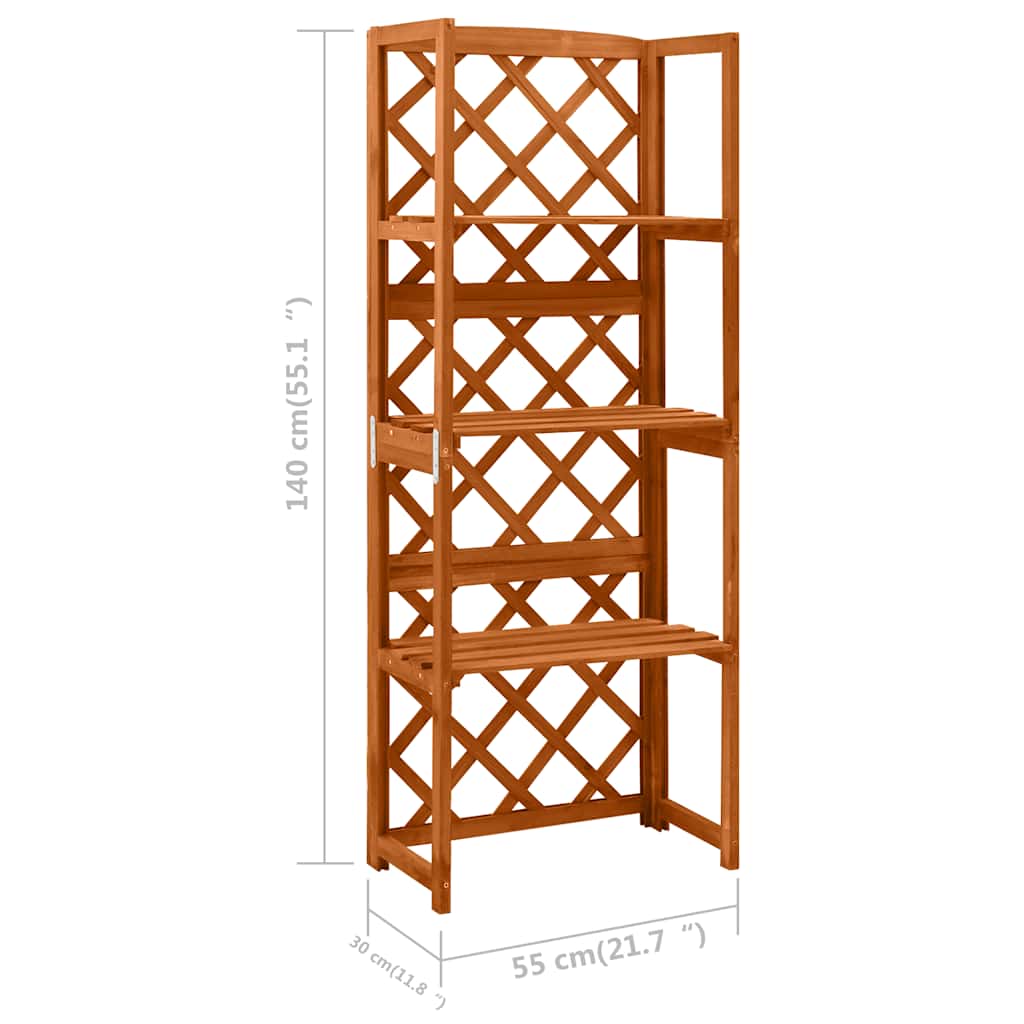 vidaXL Spalier cu rafturi, 55x30x140 cm, lemn masiv brad vidaXL Spalier cu rafturi, 55x30x140 cm, lemn masiv brad