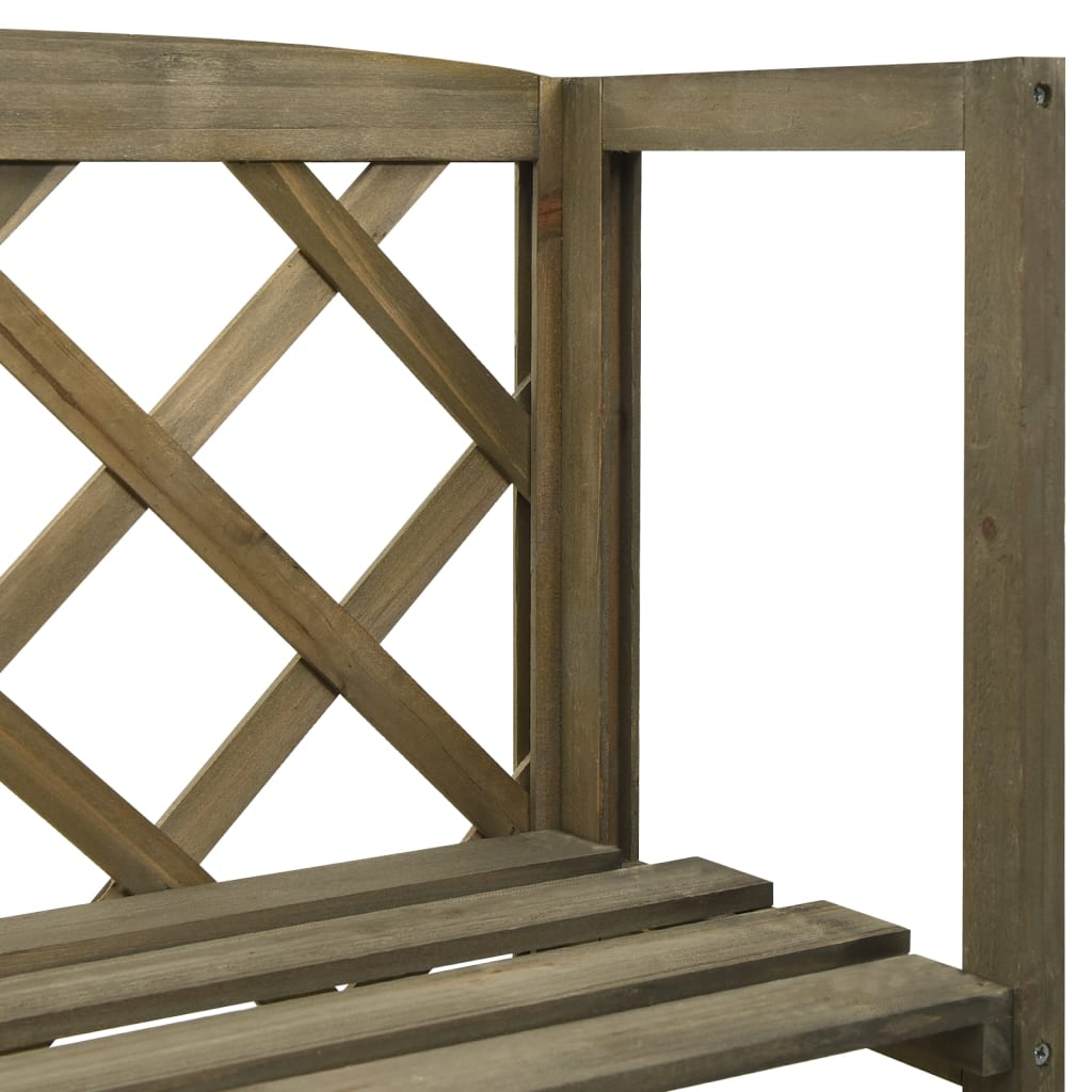 vidaXL Spalier cu rafturi, gri, 55x30x140 cm, lemn masiv brad vidaXL Spalier cu rafturi, gri, 55x30x140 cm, lemn masiv brad