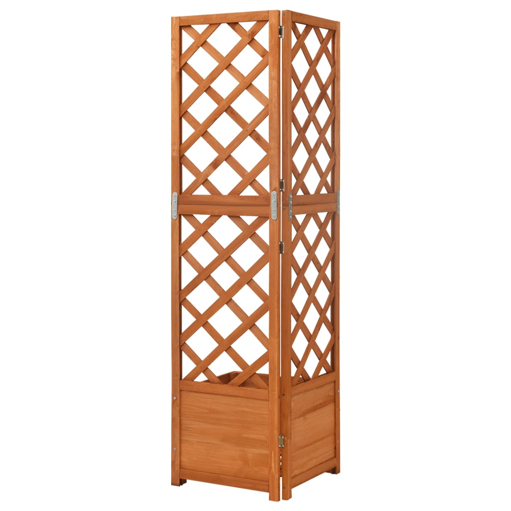 vidaXL Jardinieră colț cu spalier, 40x40x150 cm, lemn masiv brad vidaXL Jardinieră colț cu spalier, 40x40x150 cm, lemn masiv brad