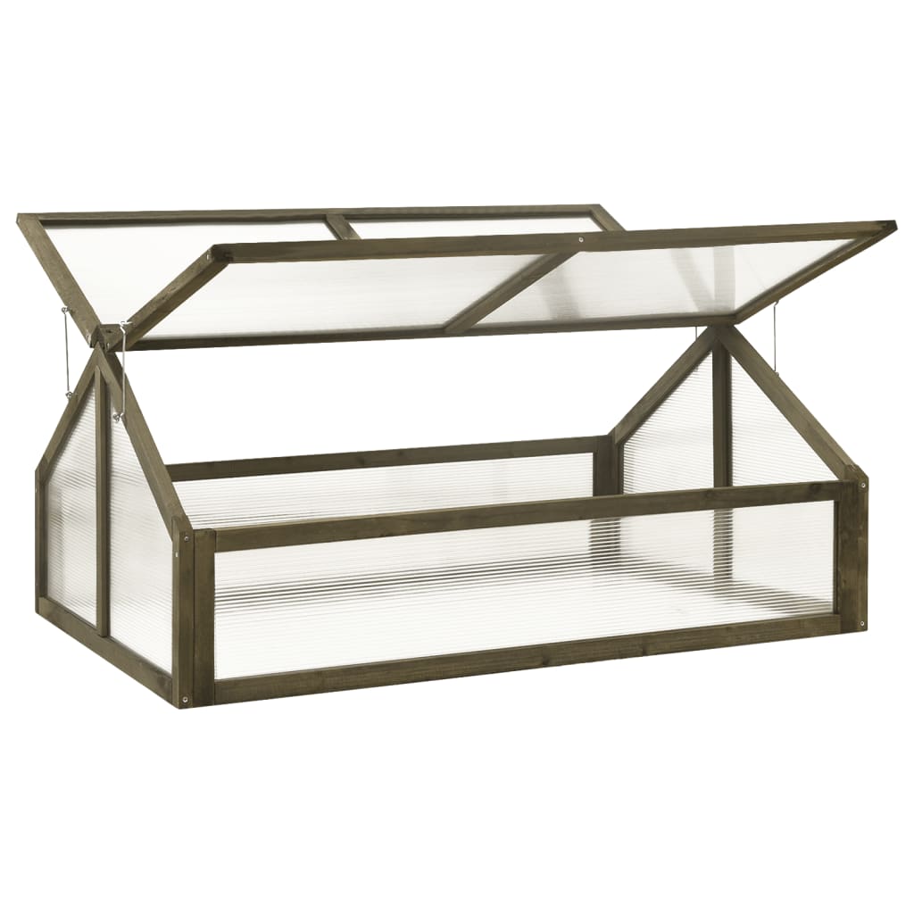 vidaXL Seră, gri, 114x80x50 cm, lemn de brad vidaXL Seră, gri, 114x80x50 cm, lemn de brad