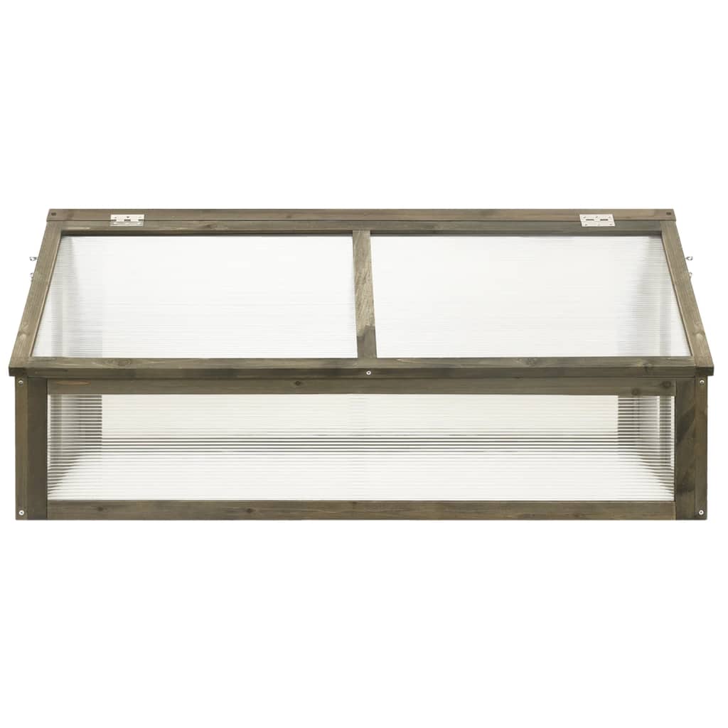 vidaXL Seră, gri, 114x80x50 cm, lemn de brad vidaXL Seră, gri, 114x80x50 cm, lemn de brad